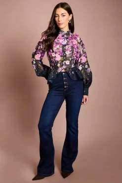 Chemisier En Organza À Imprimé Floral 3D
