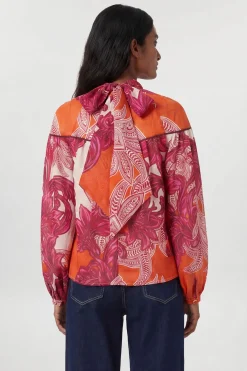 KarenMillen Chemisier À Manches Ballon Baroque<Femme Tops