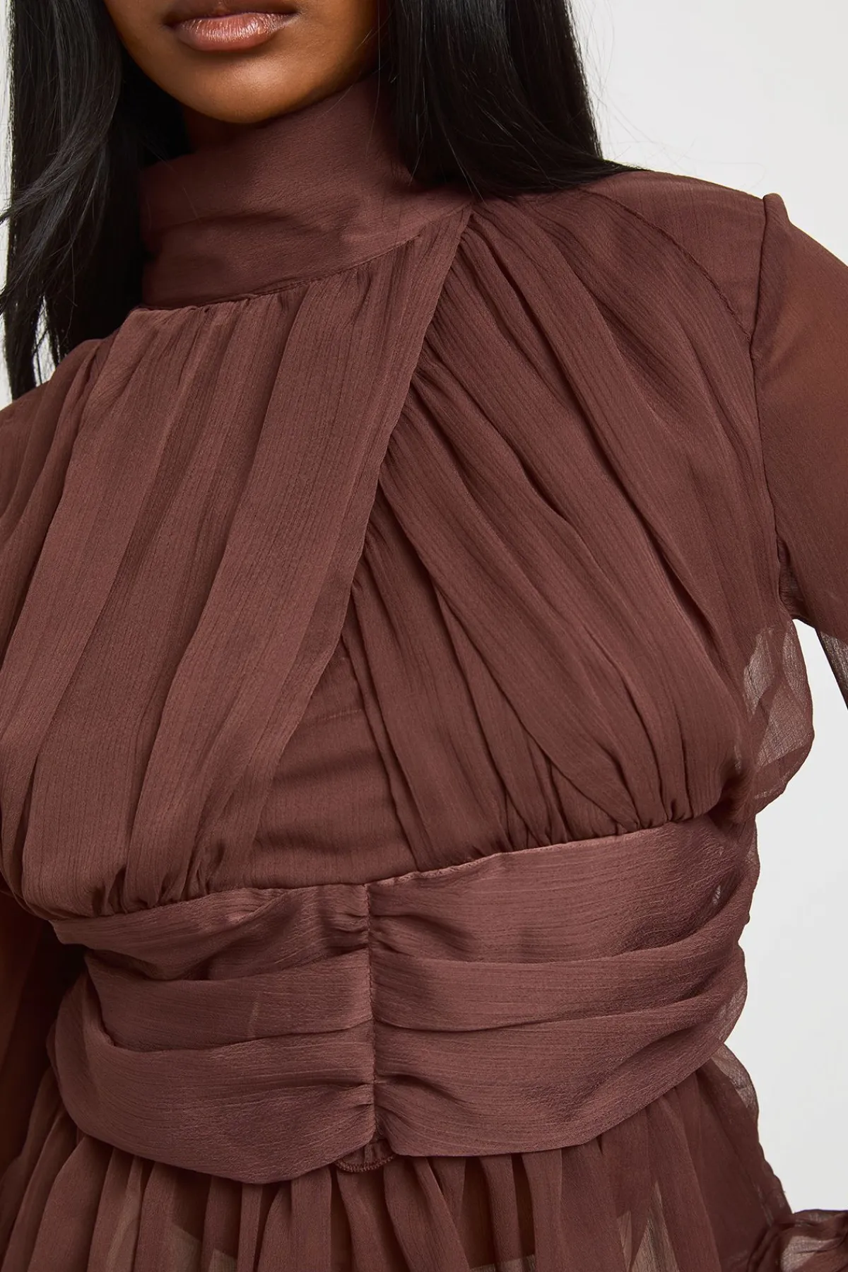 boohoo Chemisier À Manches Bouffantes Froncées<Femme Tops