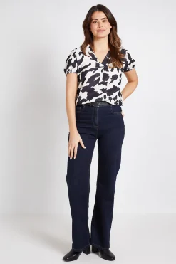 Wallis Chemisier À Manches Courtes Imprimé Animal À Enfiler<Femme Tops