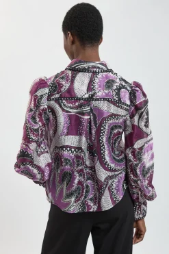 KarenMillen Chemisier À Manches Longues Imprimé Fleuri Avec Clous<Femme Tops D’Automne|Tops