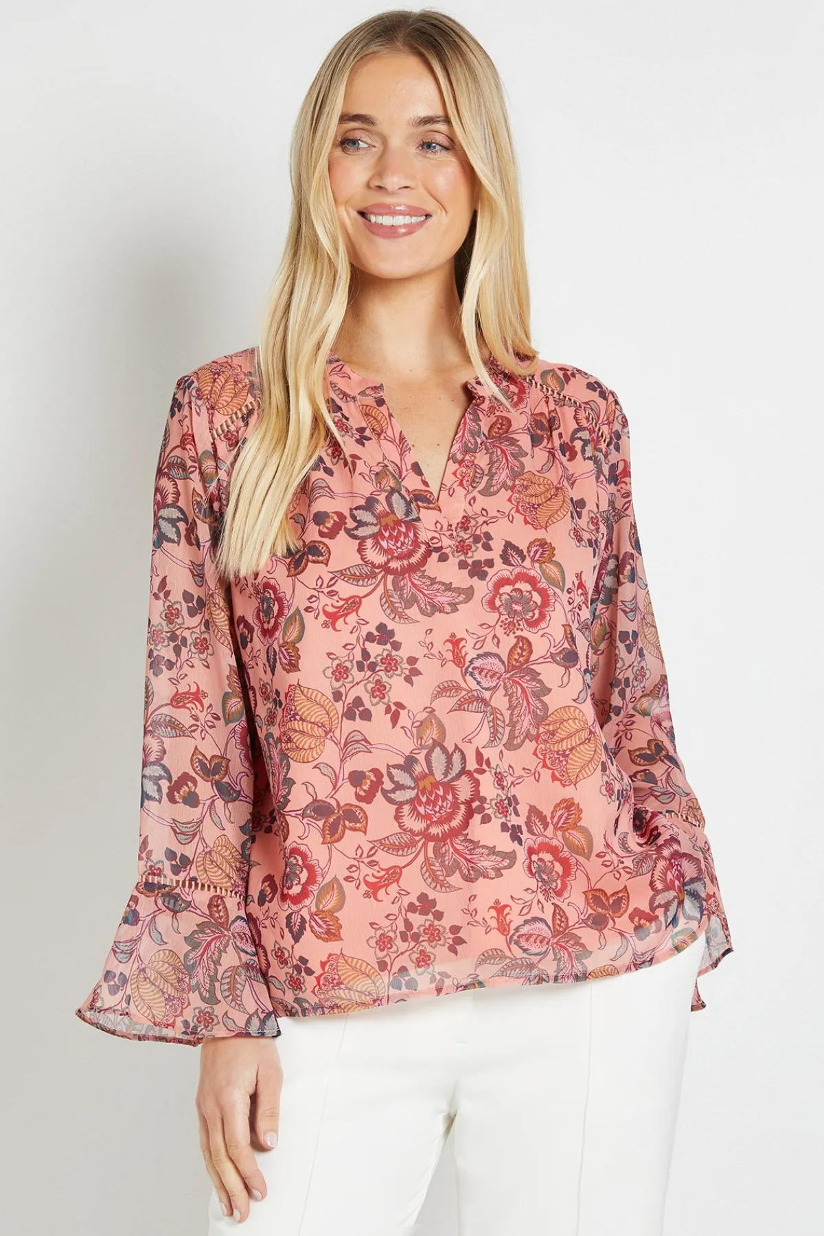 Wallis Chemisier Petite À Détail De Poignets Floraux Et Finitions Ajourées<Femme Tops