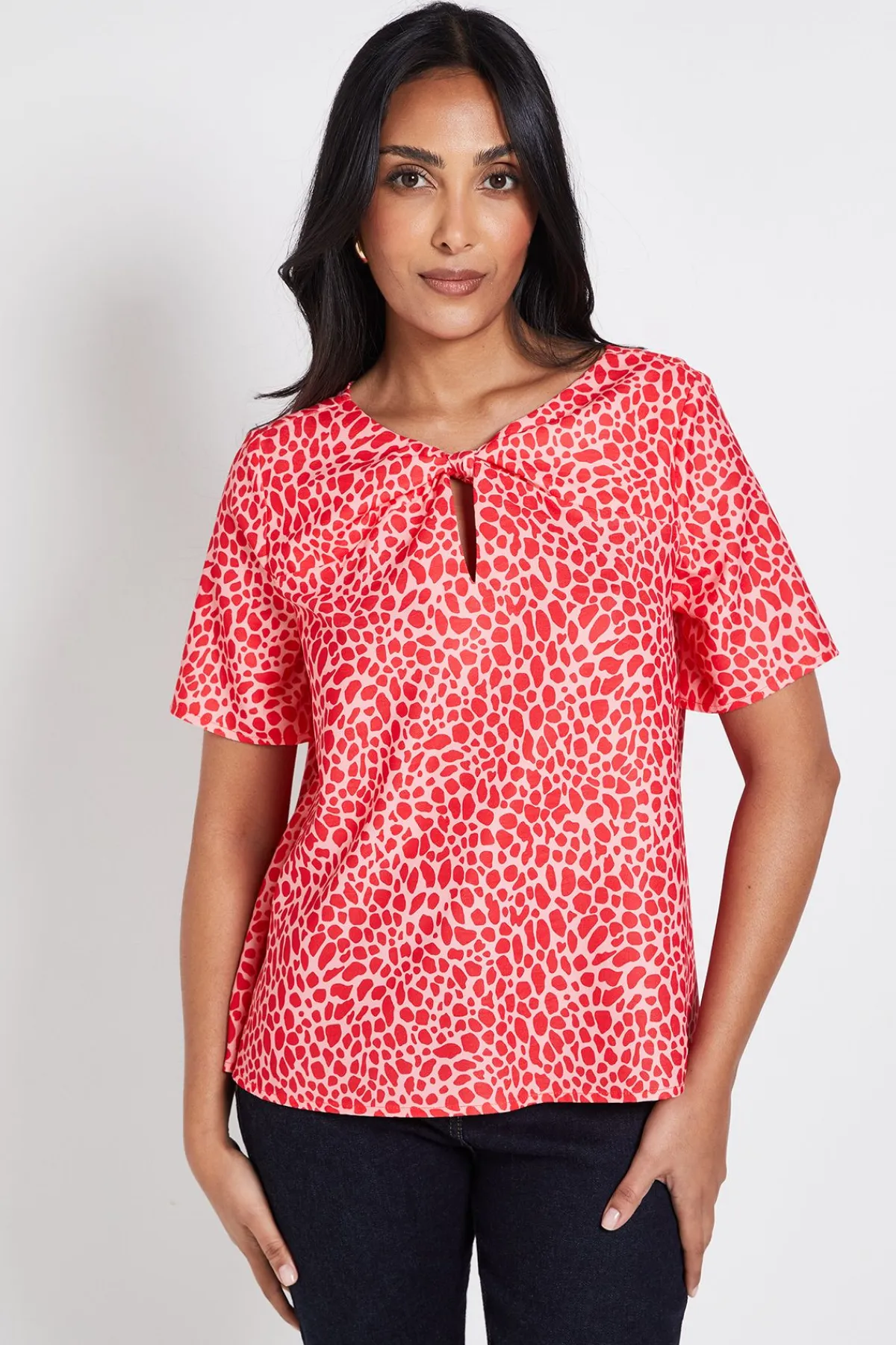Wallis Chemisier Petite À Imprimé Animal Avec Détail Torsadé<Femme Tops