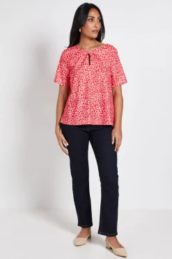 Wallis Chemisier Petite À Imprimé Animal Avec Détail Torsadé<Femme Tops