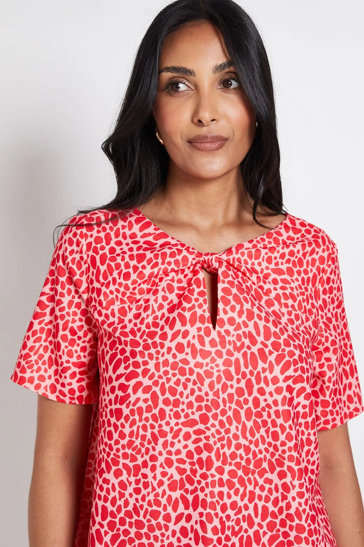 Wallis Chemisier Petite À Imprimé Animal Avec Détail Torsadé<Femme Tops