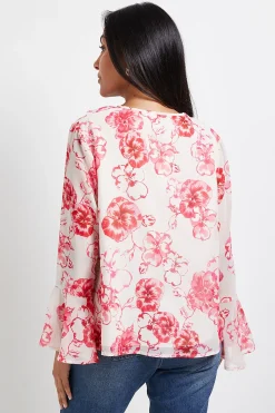 Wallis Chemisier Petite À Imprimé Fleuri Avec Détails À Volants<Femme Tops