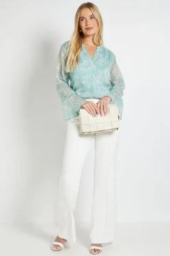 Wallis Chemisier Petite À Imprimé Floral Avec Détail De Poignets Et Finitions Ajourées<Femme Tops