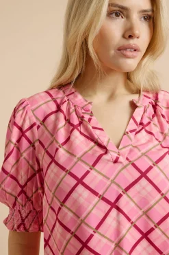 Dorothy Perkins Chemisier À Carreaux Avec Manches Bouffantes<Femme Tops
