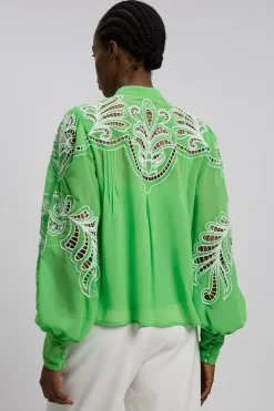 KarenMillen Chemisier Tissé Brodé Perlé À Découpes Ajourées<Femme Tops