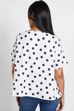 Wallis Chemisier Tissé À Pois Avec Détail Torsadé Petite<Femme Pois|Tops