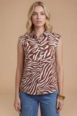 Dorothy Perkins Chemisier Utilitaire À Imprimé Avec Détail De Poche Et Boutonnage<Femme Tops