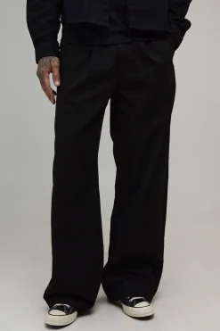 Chino Ample Taille Haute Élastiquée Essentiel