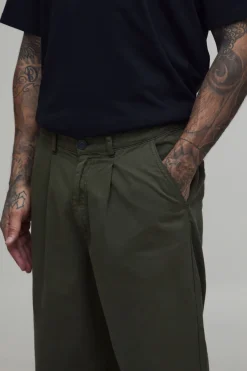 Chino Ample Taille Haute Élastiquée Essentiel