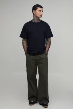Chino Ample Taille Haute Élastiquée Essentiel