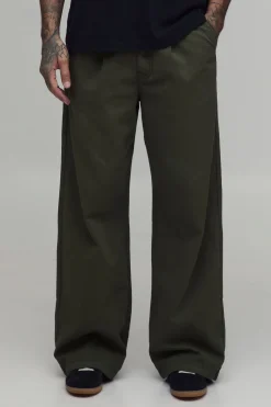 Chino Ample Taille Haute Élastiquée Essentiel