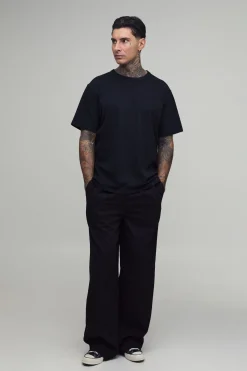 boohooMAN Chino Décontracté Taille Haute À Ceinture Élastiquée Essentiel<Homme Pantalons Tall|Tout Afficher
