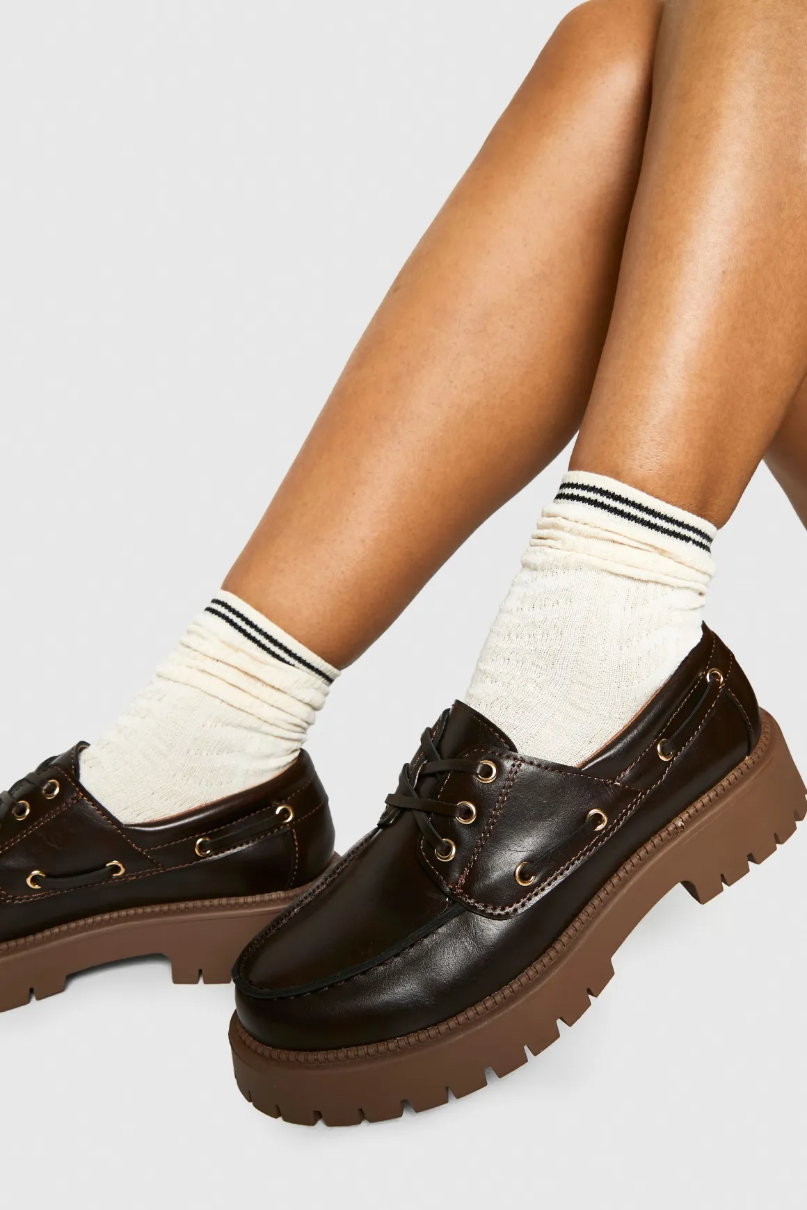 Chunky Boat Shoe Loafers