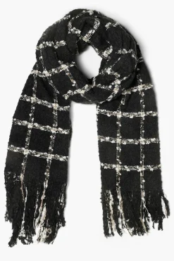 Chunky Check Fringe Scarf