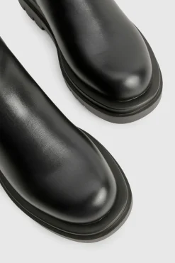 Chunky Cleated Calf High Chelsea Boots