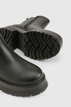 boohoo Chunky Elastic Panel Chelsea Boots< Bottes|Bottes Noires