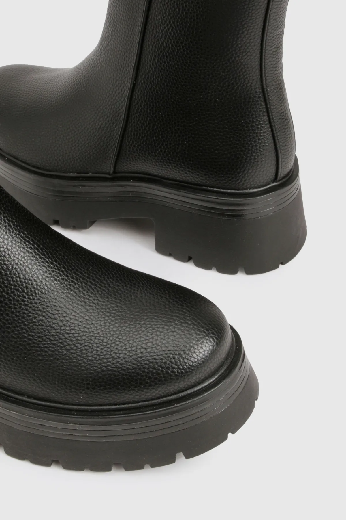 boohoo Chunky Elastic Panel Chelsea Boots< Bottes|Bottes Noires