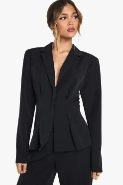 boohoo Cinched Wrap Over Blazer<Femme Blazers|Manteaux Et Vestes