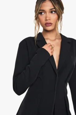 boohoo Cinched Wrap Over Blazer<Femme Blazers|Manteaux Et Vestes