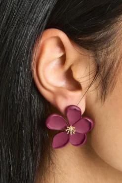 boohoo Clous d'oreilles mates à fleurs< Boucles D'Oreilles|Looks Bordeaux