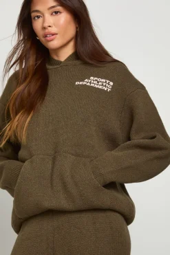 Club du Département des Sports et de l'Athlétisme sweat à capuche tricoté surdimensionné et pantalon