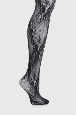 Collants à détails en dentelle