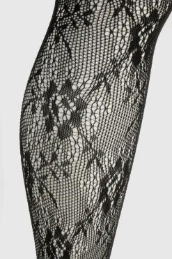 Collants en dentelle florale