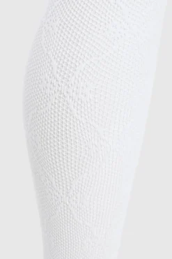 Collants en résille imprimés à motif de nœud