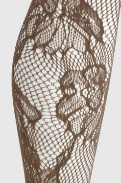 boohoo Collants Résille à Motif Floral Dentelle Grande Échelle<Femme Lingerie Et Sous-Vêtements|Satin Et Dentelle