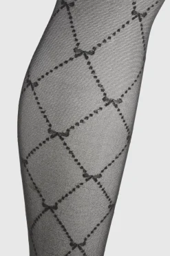 Collants transparents à détail de nœud