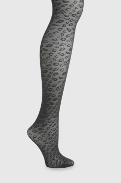 boohoo Collants transparents à imprimé léopard<Femme Lingerie Et Sous-Vêtements|Imprimé Léopard