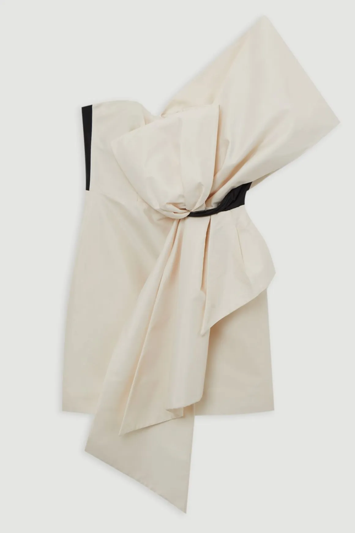 Collection Archive - Petite robe mini en taffetas ornée d'un détail de noeud tissé