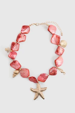 Collier À Breloques Étoile De Mer Et Coquillages