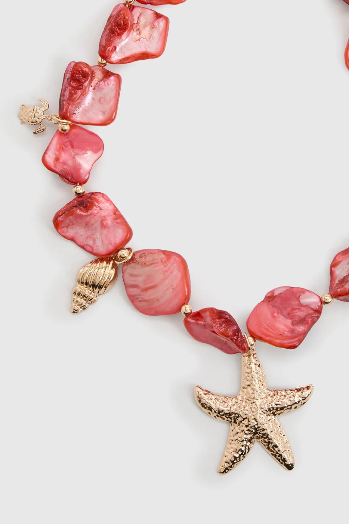 Collier À Breloques Étoile De Mer Et Coquillages