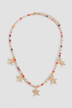 Collier À Breloques Étoiles De Mer Perlées