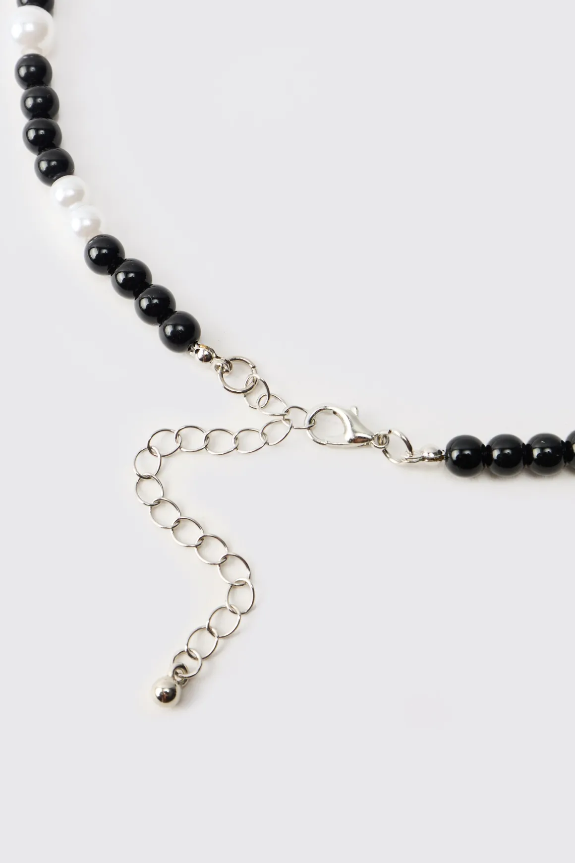 Collier Chaîne Argentée & Pendentif Perles Mixtes