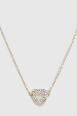 boohoo Collier Chaîne Cœur Diamanté< Colliers