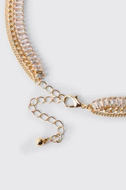 boohooMAN Collier Chaîne Superposée Avec Pendentif Pique<Homme Bijoux Et Montres