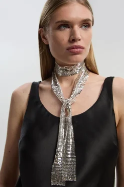 Collier Écharpe Maille Métallique