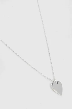 Collier cœur argenté