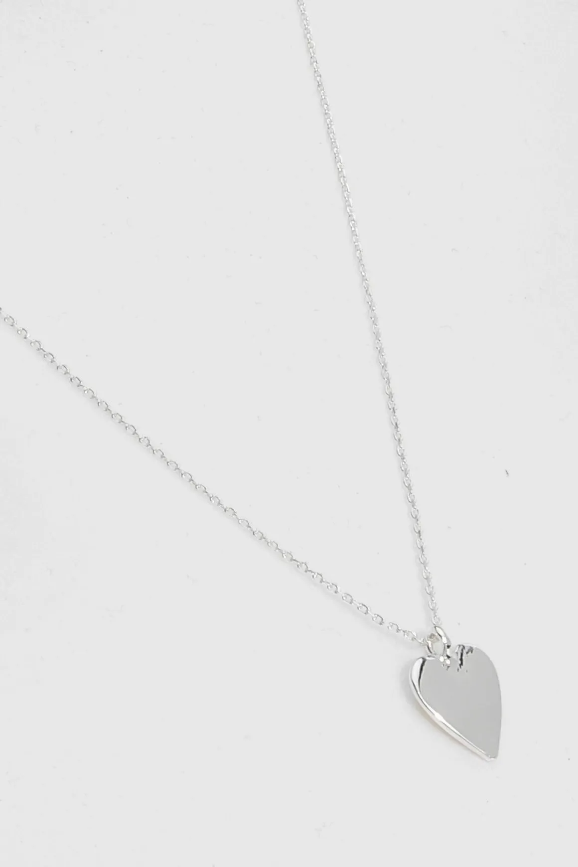 Collier cœur argenté
