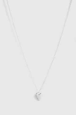 Collier cœur argenté