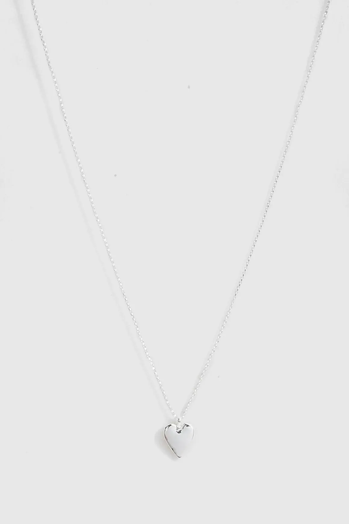 Collier cœur argenté