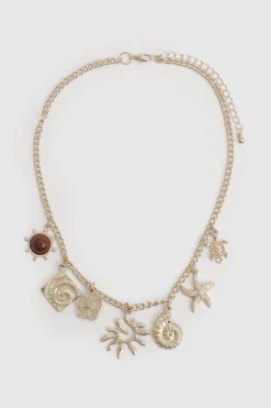 Collier Doré À Breloques
