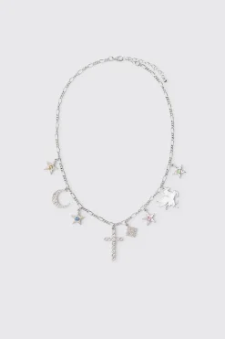 boohooMAN Collier Lune et Étoile<Homme Bijoux Et Montres