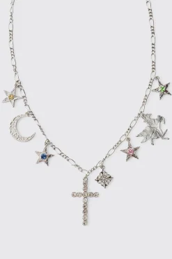 boohooMAN Collier Lune et Étoile<Homme Bijoux Et Montres